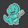 Brushy Dino mascot